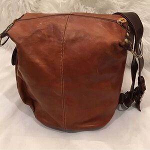 Marino Orlandi Tan Leather Messenger Bag
